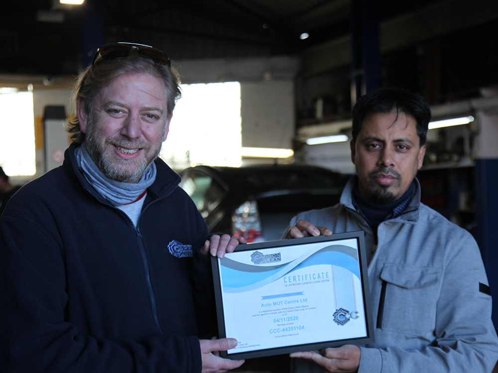 carbon clean centre manor park certificate